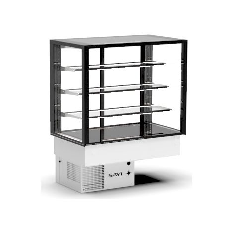 Vitrine Réfrigérée Neutre Série Integra Neutral - Accès Frontal GRAB&GO et Arrière - 3 Etagères - Sayl