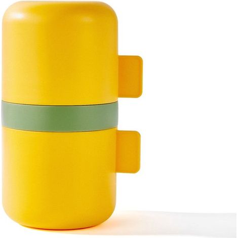 Tragbare manuelle Kaffeemühle – Mahlgrad einstellbar – Gelb – Für Camping/Outdoor (1/4)