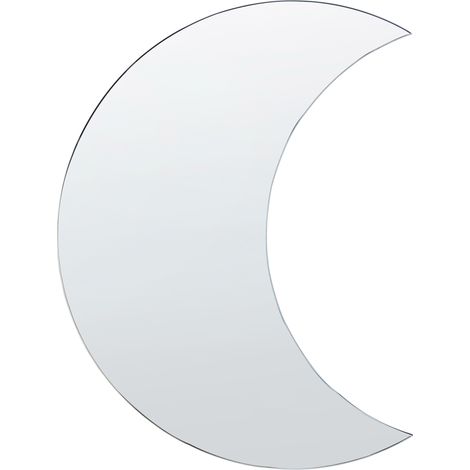 Espejo de pared de vidrio plateado 40 x 60 cm luna creciente sin marco Pesmes