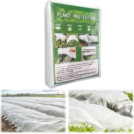 2x5m Couverture Végétale en Tissu Non Tissé Réutilisable, 35gsm Bâche de Protection Contre Le Gel Horticole Lourde, Voile Hivernage Antigel d'hiver pour Jardin Oiseaux Insectes (1/5)
