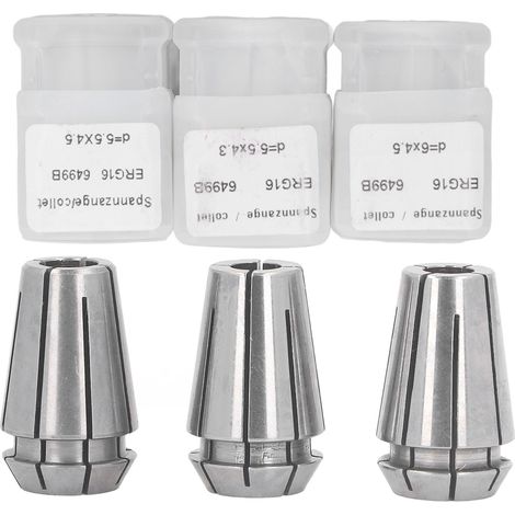 Lot de 3 pinces de serrage CNC ERG16 pour fraisage, gravure, tour : ensemble de mandrin à ressort (1/5)