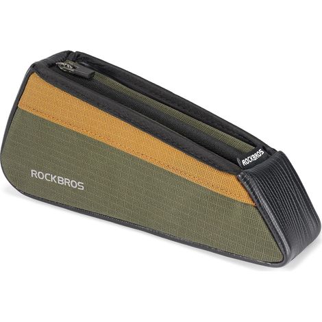 Borsa da telaio Rockbros 088 da 0,25 litri - Verde e arancione (1/5)