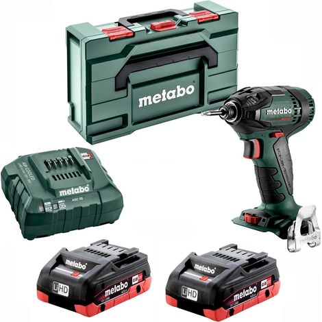 Metabo Compact Brushless Impact Driver 18V SSD 18 LTX 200 BL 602396840 + x2 4ah