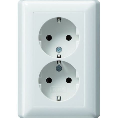 GIRA 078003 GIRA 078003 DOUBLE PRISE TYPE F BLANC