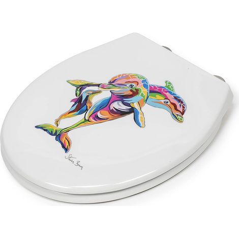 Croydex Soft-Close Decorative Toilet Seat by Stephen Brown, Flexi-Fix - McWave (1/5)