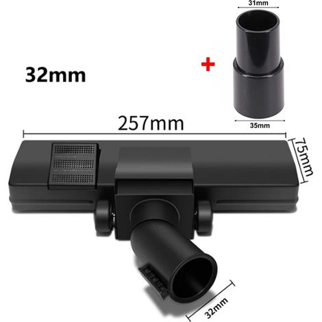 Brosse universelle pour aspirateur (32 mm/35 mm), compatible avec les aspirateurs Kairzu, Elantra et Rowenta, pour moquette ou carrelage. (1/4)