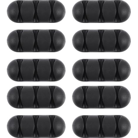 Kabelorganisator Clips aus Tpr 10 Stück mit 3 Schlitzen für