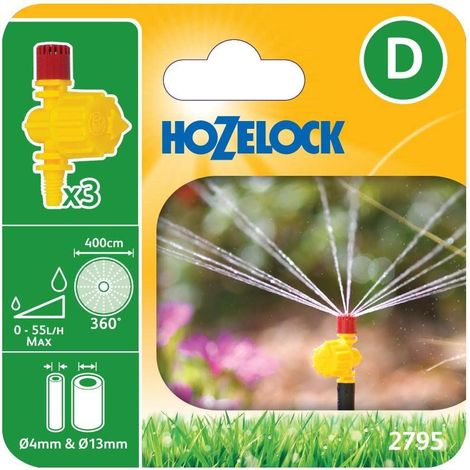 Hozelock 2795 360 Degree Adjustable Micro Water Jet Sprays Micro Irrigation (1/4)