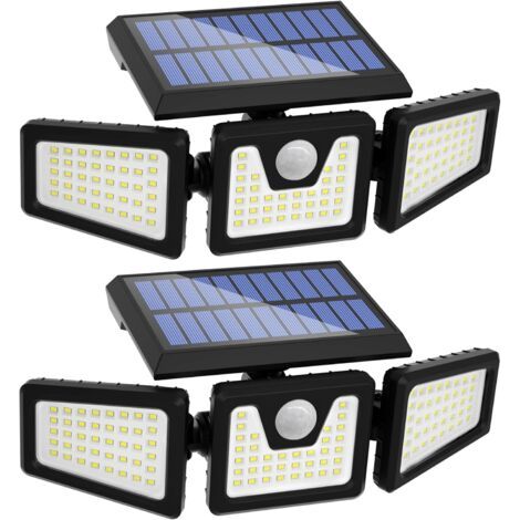 [JAMAIS UTILISÉ]Lampes solaires d'extérieur, 118 LED avec détecteur de mouvement, étanches IP65, pour extérieur, jardin, allée, terrasse. (1/5)