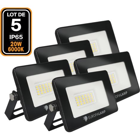 5 Projecteurs LED 20W Ipad Blanc froid 6500K Haute Luminosité