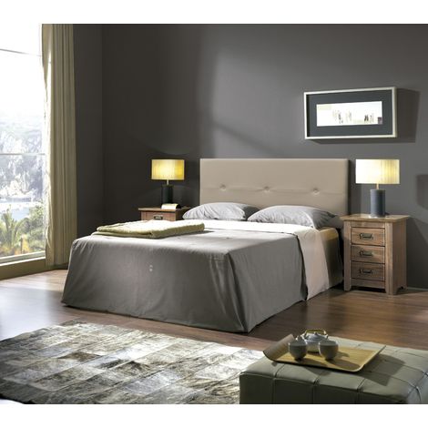 Cabecero Prado 3 Botones Polipiel 160X55X4Cm Vison (1/2)