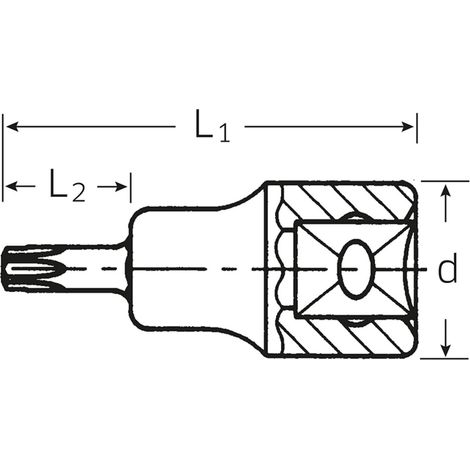 Prise avec tête Stahlwille 02100015 3/8'' T15 (1/2)
