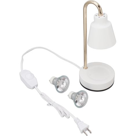Ortviai Lampe à Cire Parfumée Mini avec Réglage de Luminosité – Chauffe-Cire Électrique Blanc pour Chambre et Décoration (1/5)