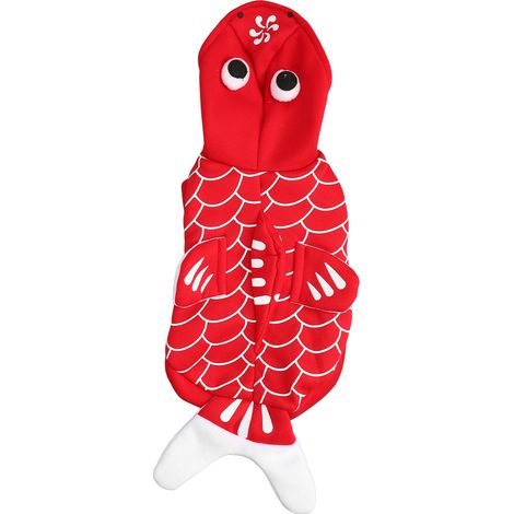 Déguisement de poisson-chien, tenue d'Halloween amusante pour chiens et chats, style poisson rouge. (1/5)