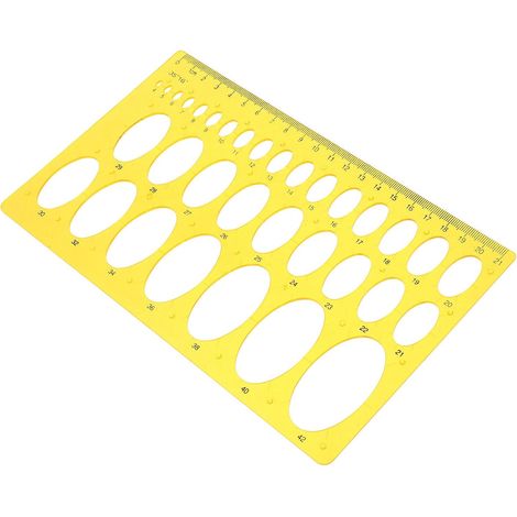 Gabarit de dessin architectural en plastique orange Outanaya (1/5)
