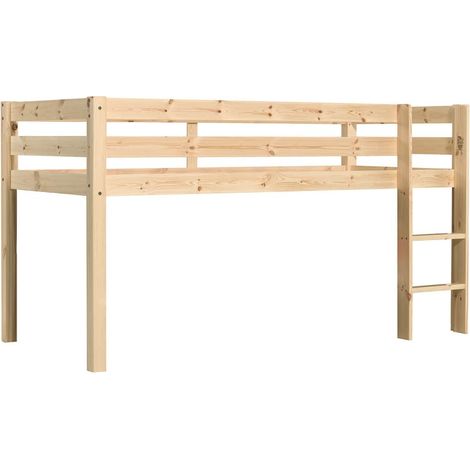 SLEEPY - Lit Mi-Haut en Pin Massif Naturel 90x200cm (1/3)