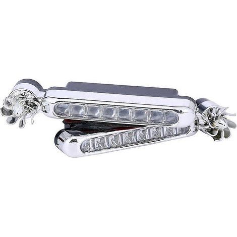Paar LED-Tagfahrlichter für Autos, windbetrieben (weiß) – 12,00 x 3,00 x 2,00 cm – Weiß (1/3)