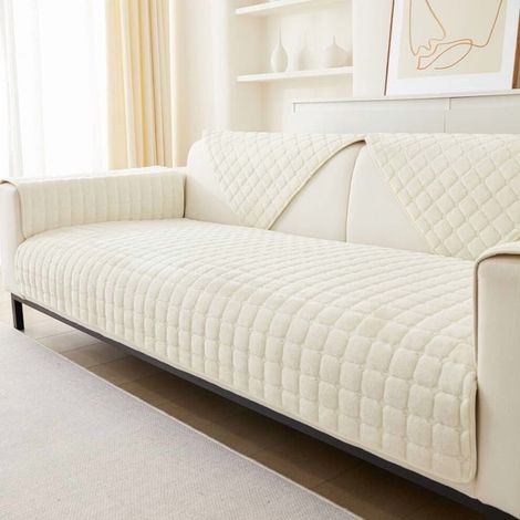 Sofabezug-Set aus Samt, geeignet für Haustiere/Kinder, rutschfester und waschbarer Schutzbezug, geeignet für Dreisitzer-Sofas, Zweisitzer-Sofas, Relaxsessel und L-förmige Sofas (1 Stück).