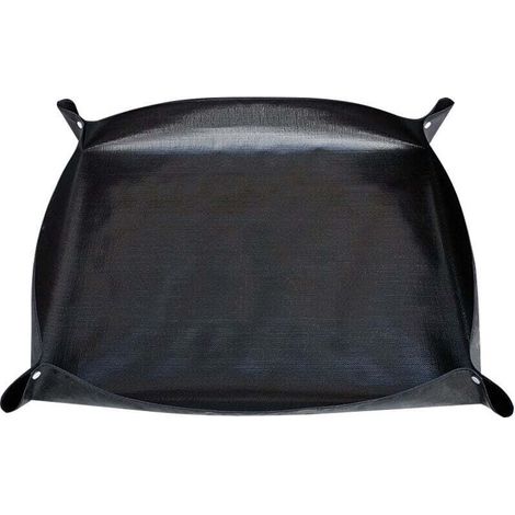 Tapis de rempotage pour plantes - 100 x 100 cm - Carré - Portable - Plateau de rempotage - Pliable - Bâche de rempotage étanche - Noir