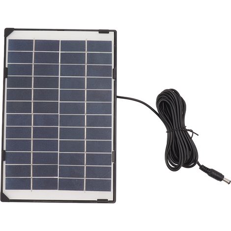 Panneau solaire en silicium polycristallin 6 W 12 V, chargeur pour caméra DC5521, éclairage de surveillance extérieur pour la maison (1/5)