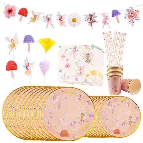 Vaisselle Anniversaire Enfant Vaisselle Jetable Anniversaire Décoration 67pcs avec Assiettes Plates Pailles Serviette Papier Gobelets En Papier pour Enfants Party Mariages Noël