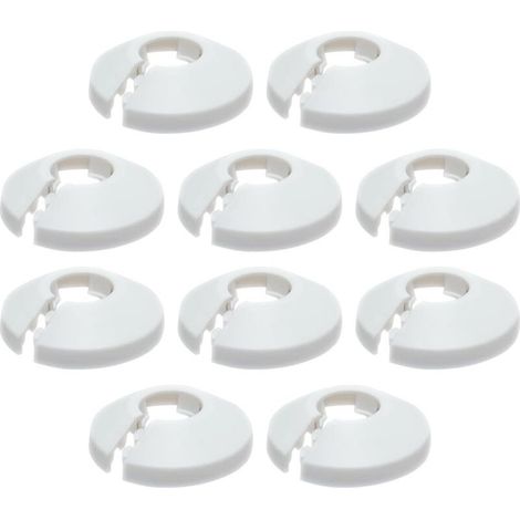 Colliers de Tuyau de Radiateur Couvercle.Radiateur Cache Tuyau.Colliers de Pipe Couvercles.Pipe Plastique Décoration Cache.Tuyaux Plomberie pour Tuyau de Chauffage D'eau 16 mm.10 Pièces.Blanc (1/5)