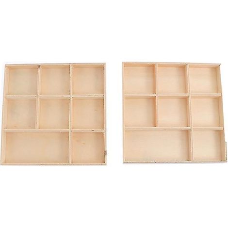 2 Stück DIY handbemalte Holzkisten