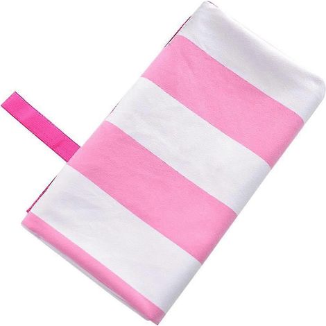 Serviette de bain rayée en microfibre à séchage rapide 80 x 160 cm, douce et absorbante, idéale pour la salle de sport, la piscine et la plage. (1/5)
