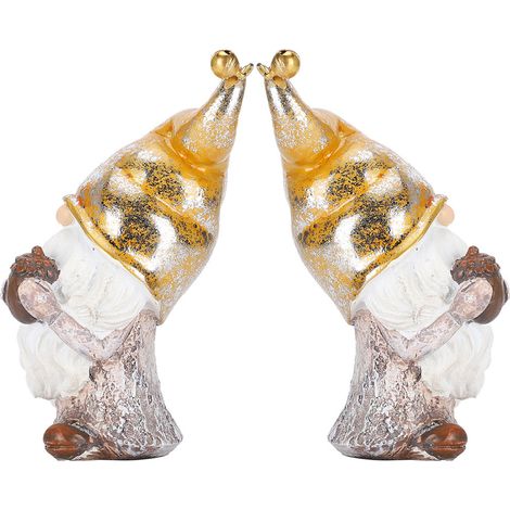 Figurine de Père Noël en résine (2 pièces), décoration artisanale pour homme, cadeau de Noël. (1/5)