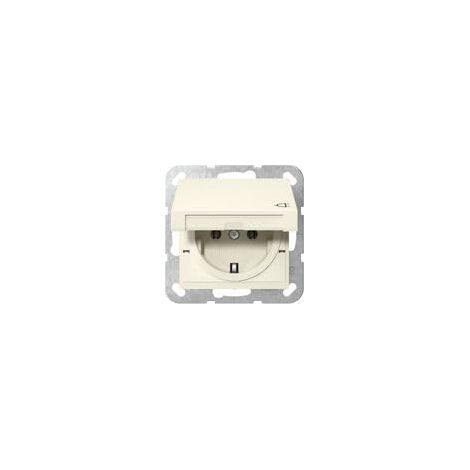 Gira 445401 schuko-steckdose up mit klappdeckel system 55 cw glänz.