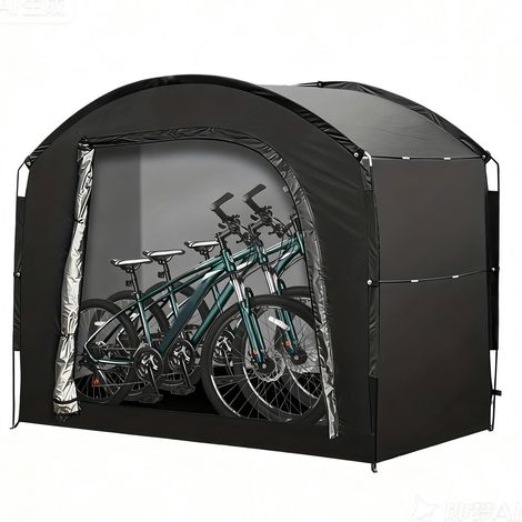 Tente de vélo étanche pour l'extérieur avec protection UV - Tente de rangement noire - 220 x 150 x 185 cm (1/5)