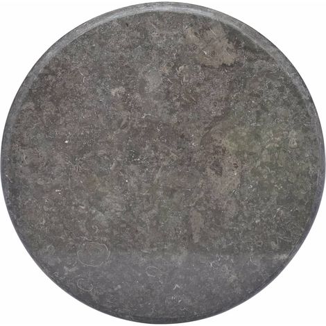 Vidaxl – Dessus de table en marbre noir Ø60 cm – Épaisseur 2,5 cm – Facile à nettoyer – Pour salle à manger ou jardin
