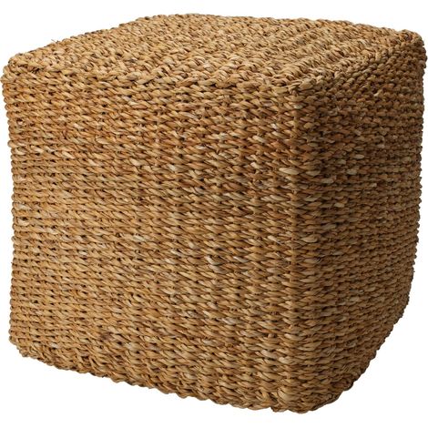 Puf cuadrado Soncey SEAGRASS y ALGODÓN 40x40x38 cm