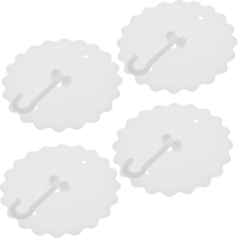 Lot de 4 Crochets Suspendre Adhésifs en ABS pour Plafond, Fixation sans Perçage, Installation Facile, pour Chambre ou Moustiquaire (1/5)