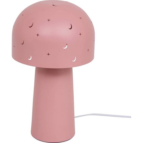 Lampe à Poser Enfant Champignon "Starry" 27cm Rose (1/3)