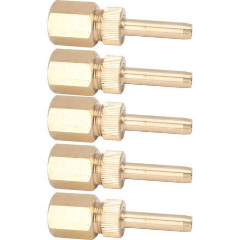 Set mit 5 Springbrunnendüsen, Messing-Sprinklerköpfe für Pool und Terrasse, Direkteinspritzung, G1/2-Zoll-Innengewinde (1/5)