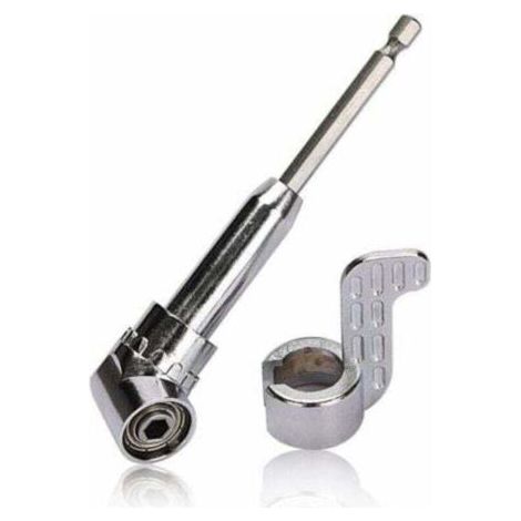 Embout de tournevis à angle droit de 105 degrés, tige hexagonale de 6,35 mm (1/4 pouce), compatible avec les forets
