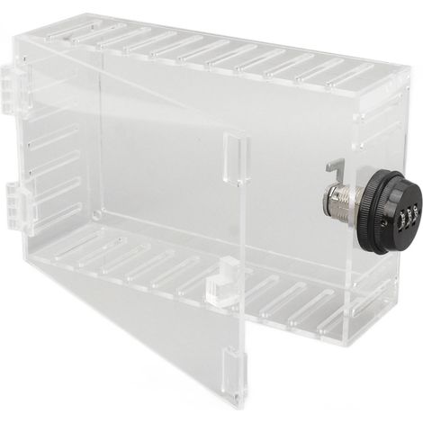 Boîtier de verrouillage pour thermostat universel grand format transparent, protection pour thermostat mural avec verrouillage à code (1/5)