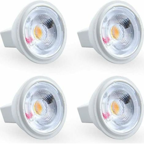 3W MR11 GU4 Ampoule LED Blanc Chaud 3000K AC/DC 12V Equivaut à l’Ampoule Halogène 35W Parfait pour maison, bureau, magasin, supermarché, bars, café, exposition, hôtel, restaurant, etc (4pcs) (1/5)