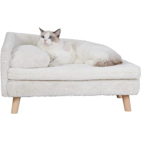 BingoPaw Sofá impermeable para mascotas sofá cama elevado para perros y gatos con cojín y almohada, pequeño (1/5)