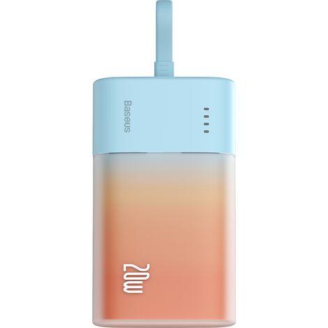 Powerbank Popsicle de 5200 mAh y 20 W con cable Lightning de 60 W/20 V/3 A/30 cm - Azul-Naranja (1/5)
