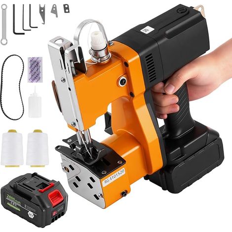 MXBAOHENG Sewing Machine Closer Stitcher 2 Battery GK9-890D Sewing Machine with Battery Portable Sewing Machine Battery Bag Closure Machine for Bag/Woven/Rice/Paper/Plastic Bags (1/5)
