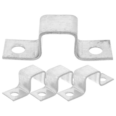 Lot de 4 Colliers Serrage Carrés Robustes en Acier pour Tubes U, Fixation Résistante Tuyaux Métalliques, Supports U Polyvalents Plomberie Intérieure - (1/5)