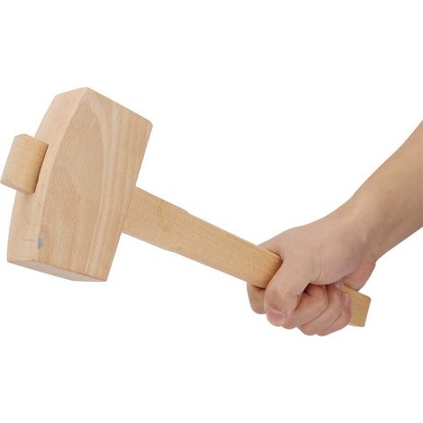 Maillet en bois de hêtre, marteau en bois, maillet en bois, manche en bois, outil de menuiserie, marteau de menuisier (1/5)