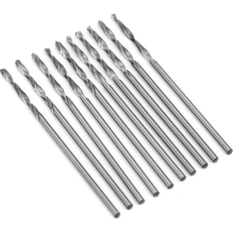 Foret hélicoïdal 1.4mm lot de 10, mèche droite pour perçage de perles, accessoires de perçage, forets à bois et métal, pointe de précision (1/5)