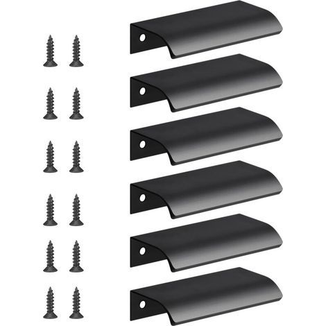 6pcs Cabinet Handles, Invisible Furniture Drawer Handles, Concealed Door Handles, Flush Recessed Handles for Drawers, Cabinet Doors, Dressers