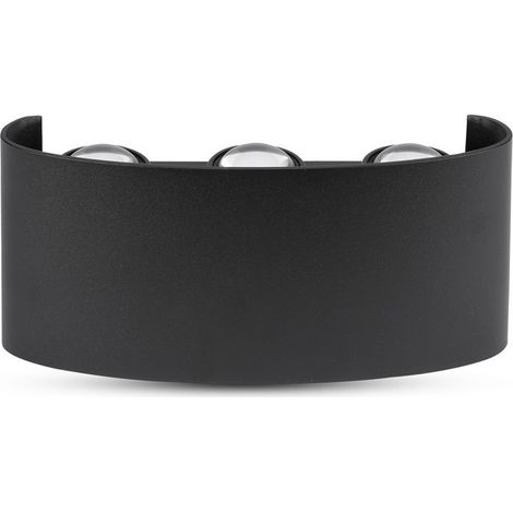Applique LED semi-ovale - Bridgelux - Noir - IP54 - 6W - 540 Lumens - 3000K (1/5)