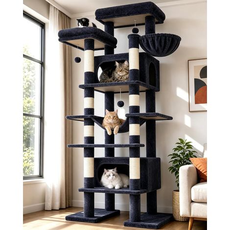 F83B Arbre à Chat XXL Grand 213 cm Stable Arbre a Chat Intérieur (1/5)
