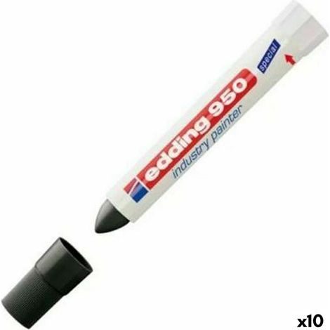 EDDING 950 Pasta Redonda 10mm Negra 10 Piezas