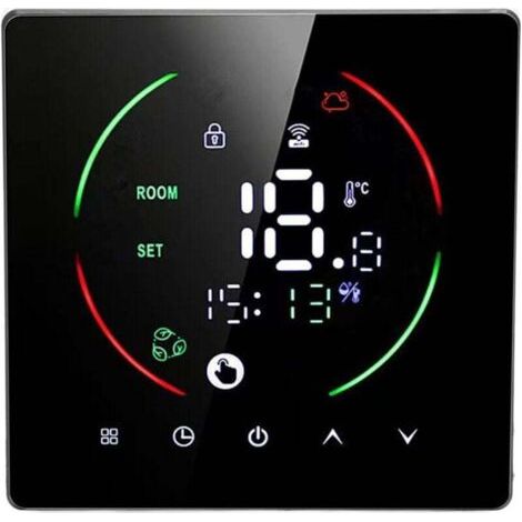 QORVA-Thermostat intelligent pour chauffe-eau et chaudière – Écran tactile couleur LED – Charge 3 A – Précision ±1 °C – Installation facile - V-240 (1/4)